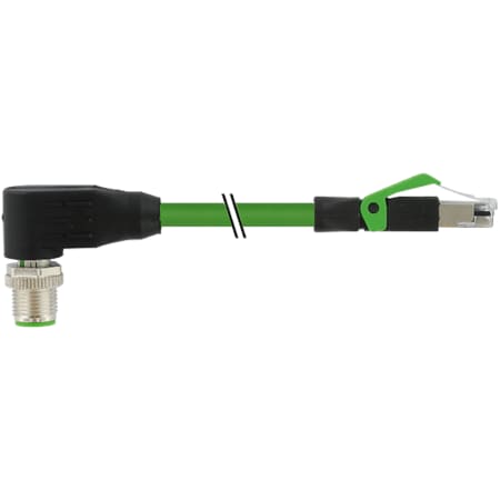 Murrelektronik 7/8'' MALE FLANGE PLUG, Wire 4X0.75 0.2m 7000-51201-7902000